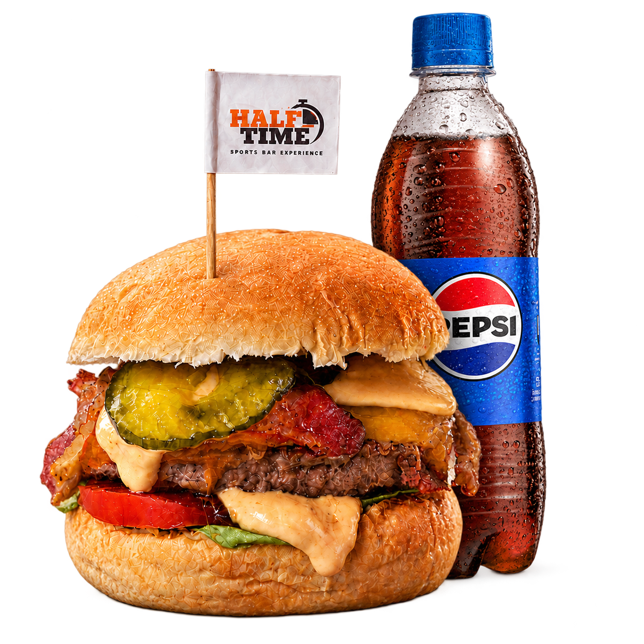 Burger Clásica con Pepsi de 500 ml