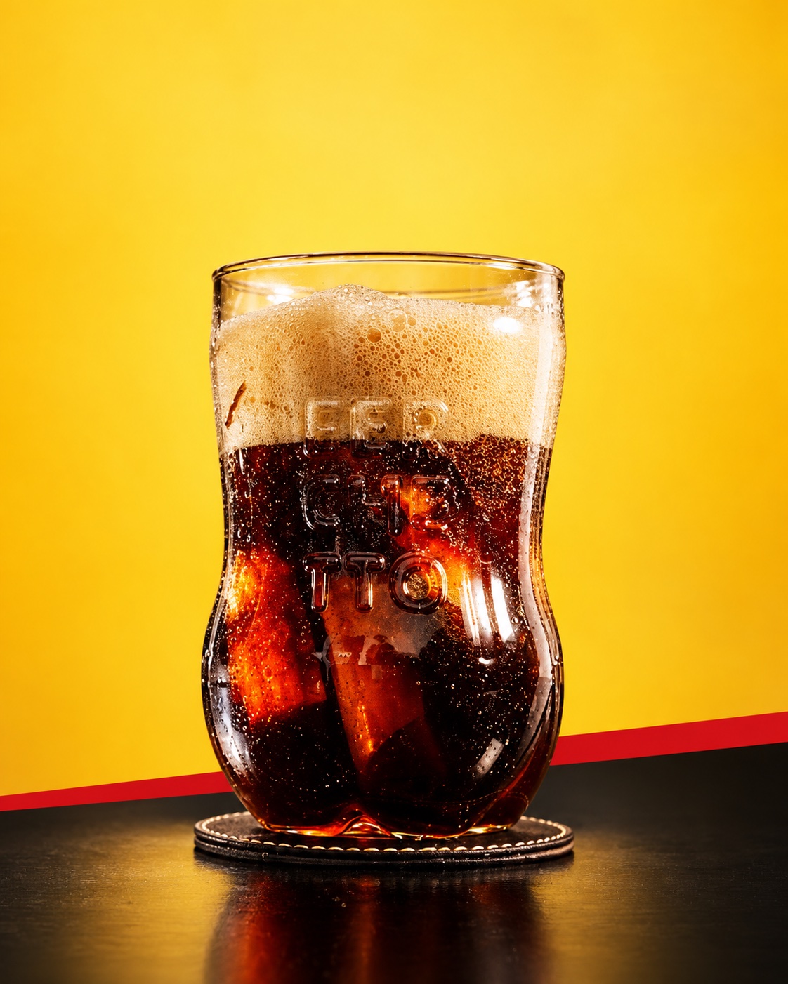Ferchetto servido en vaso con hielo