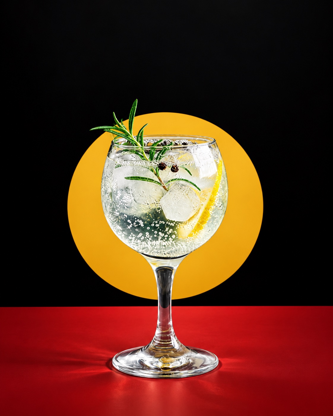 Gin & Tonic servido en copa con cítricos y romero
